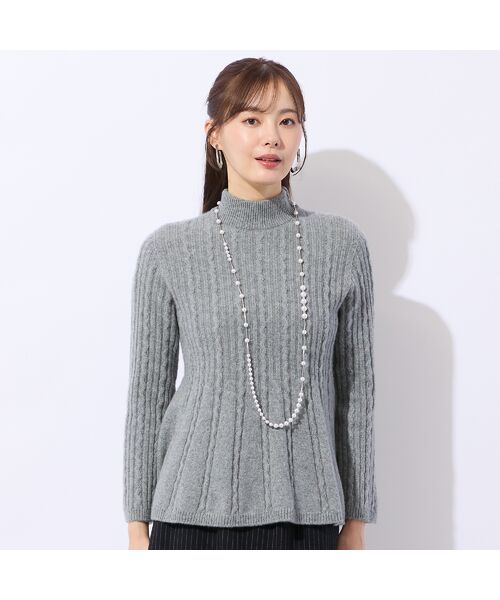 Liliane Burty ECLAT（Sサイズ） / リリアンビューティ エクラ ニット・セーター | ホールガーメント編地変化フレアニット | 詳細2