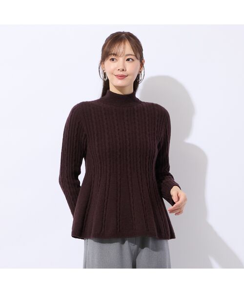 Liliane Burty ECLAT（Sサイズ） / リリアンビューティ エクラ ニット・セーター | ホールガーメント編地変化フレアニット | 詳細6