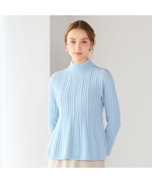 Liliane Burty ECLAT（Sサイズ） / リリアンビューティ エクラ ニット・セーター | ホールガーメント編地変化フレアニット | 詳細8