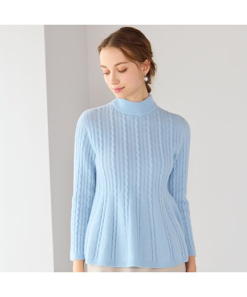 Liliane Burty ECLAT（Sサイズ） / リリアンビューティ エクラ ニット・セーター | ホールガーメント編地変化フレアニット | 詳細9