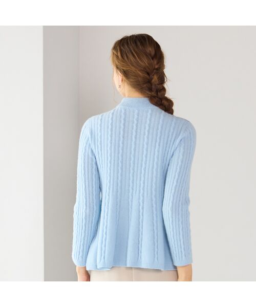 Liliane Burty ECLAT（Sサイズ） / リリアンビューティ エクラ ニット・セーター | ホールガーメント編地変化フレアニット | 詳細12