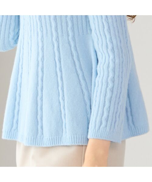 Liliane Burty ECLAT（Sサイズ） / リリアンビューティ エクラ ニット・セーター | ホールガーメント編地変化フレアニット | 詳細14