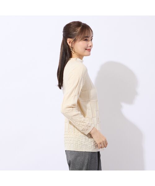 Liliane Burty ECLAT（Sサイズ） / リリアンビューティ エクラ カーディガン・ボレロ | ホールガーメント編地変化カーディガン | 詳細2