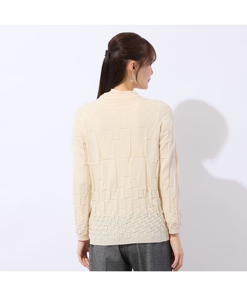 Liliane Burty ECLAT（Sサイズ） / リリアンビューティ エクラ カーディガン・ボレロ | ホールガーメント編地変化カーディガン | 詳細3