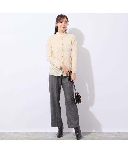 Liliane Burty ECLAT（Sサイズ） / リリアンビューティ エクラ カーディガン・ボレロ | ホールガーメント編地変化カーディガン | 詳細4