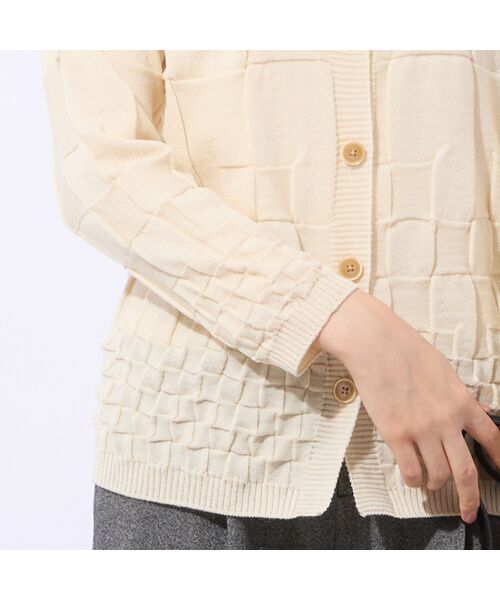 Liliane Burty ECLAT（Sサイズ） / リリアンビューティ エクラ カーディガン・ボレロ | ホールガーメント編地変化カーディガン | 詳細5