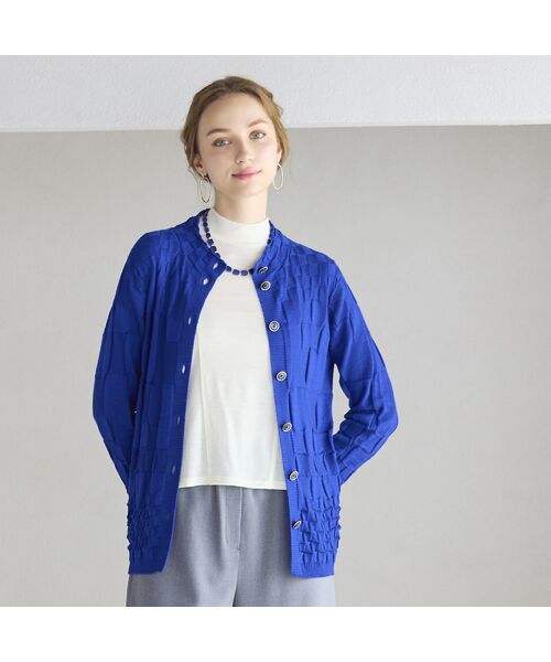 Liliane Burty ECLAT（Sサイズ） / リリアンビューティ エクラ カーディガン・ボレロ | ホールガーメント編地変化カーディガン | 詳細9