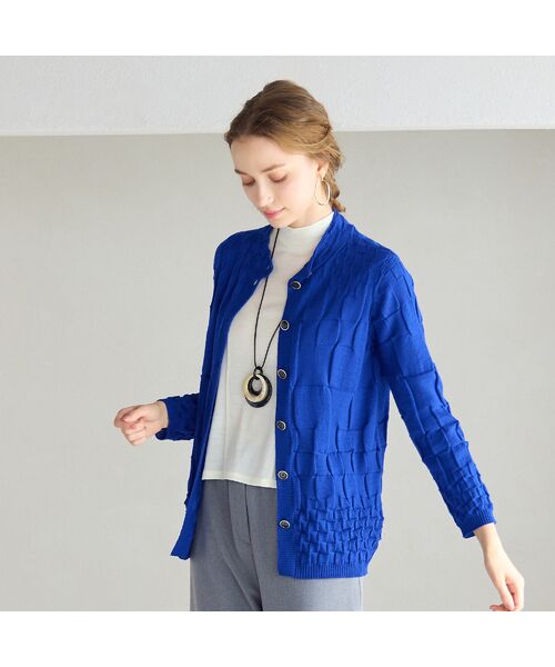 Liliane Burty ECLAT（Sサイズ） / リリアンビューティ エクラ カーディガン・ボレロ | ホールガーメント編地変化カーディガン | 詳細11