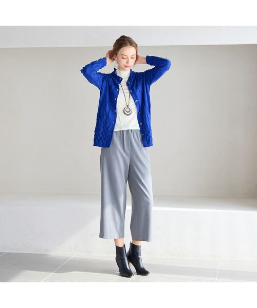 Liliane Burty ECLAT（Sサイズ） / リリアンビューティ エクラ カーディガン・ボレロ | ホールガーメント編地変化カーディガン | 詳細14