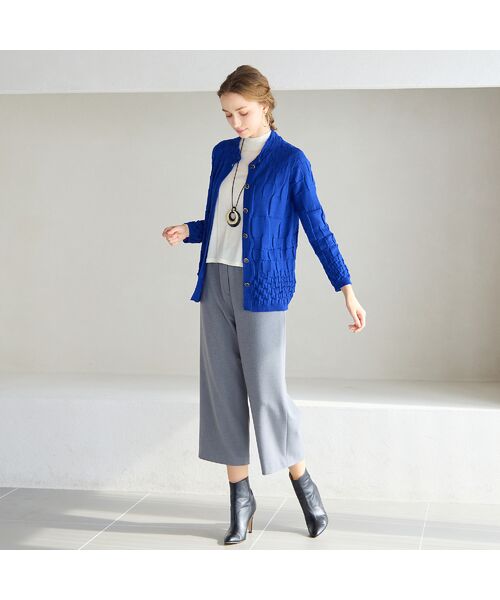 Liliane Burty ECLAT（Sサイズ） / リリアンビューティ エクラ カーディガン・ボレロ | ホールガーメント編地変化カーディガン | 詳細15