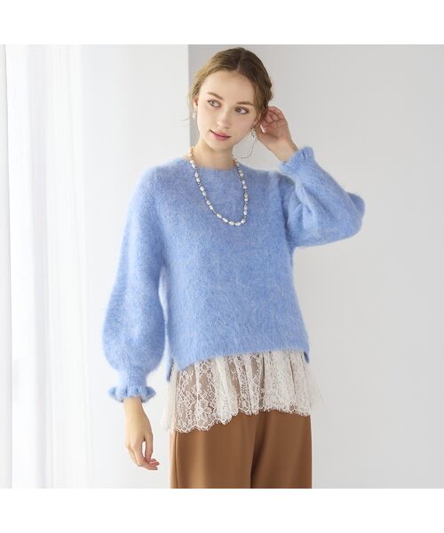 Liliane Burty ECLAT（Sサイズ） / リリアンビューティ エクラ ニット・セーター | アルパカシャギープルオーバーニット | 詳細14