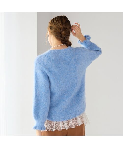 Liliane Burty ECLAT（Sサイズ） / リリアンビューティ エクラ ニット・セーター | アルパカシャギープルオーバーニット | 詳細15