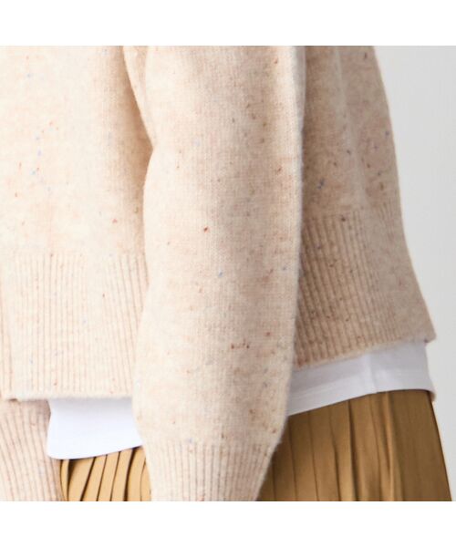 Liliane Burty ECLAT（Sサイズ） / リリアンビューティ エクラ カーディガン・ボレロ | 【洗える】ネップツイードジップアップニット | 詳細6