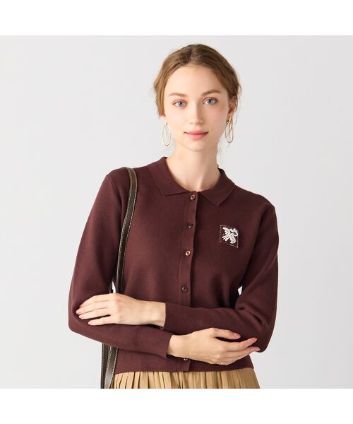 Liliane Burty ECLAT（Sサイズ） / リリアンビューティ エクラ カーディガン・ボレロ | 刺繍ワッペン付きニットカーディガン | 詳細5