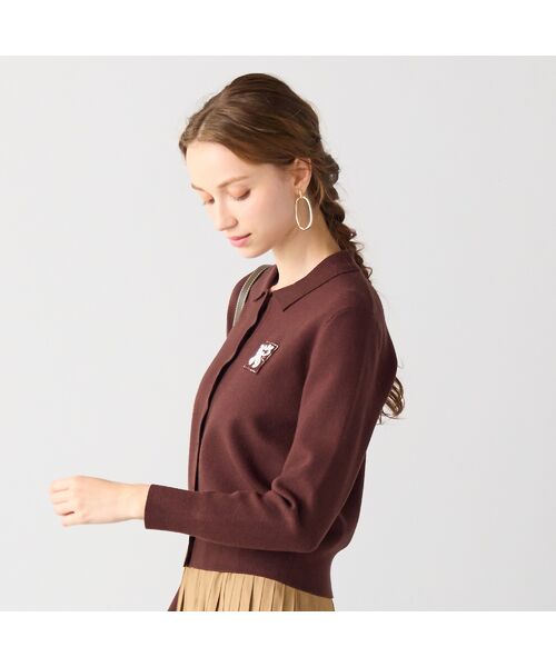 Liliane Burty ECLAT（Sサイズ） / リリアンビューティ エクラ カーディガン・ボレロ | 刺繍ワッペン付きニットカーディガン | 詳細6