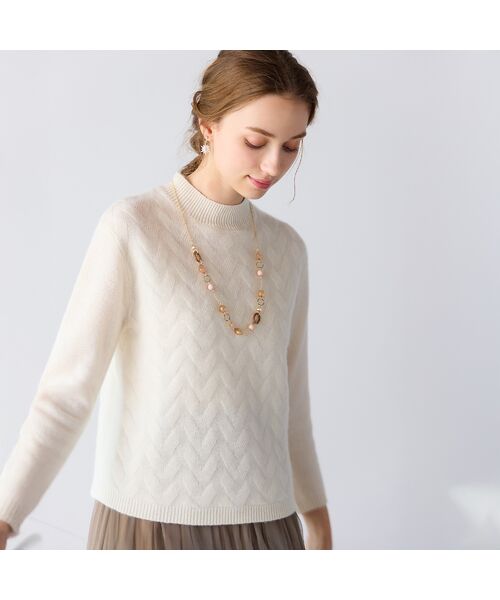 Liliane Burty ECLAT（Sサイズ） / リリアンビューティ エクラ ニット・セーター | カシミヤ7GGプルオーバーニット | 詳細2