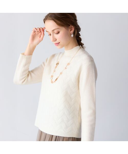 Liliane Burty ECLAT（Sサイズ） / リリアンビューティ エクラ ニット・セーター | カシミヤ7GGプルオーバーニット | 詳細3