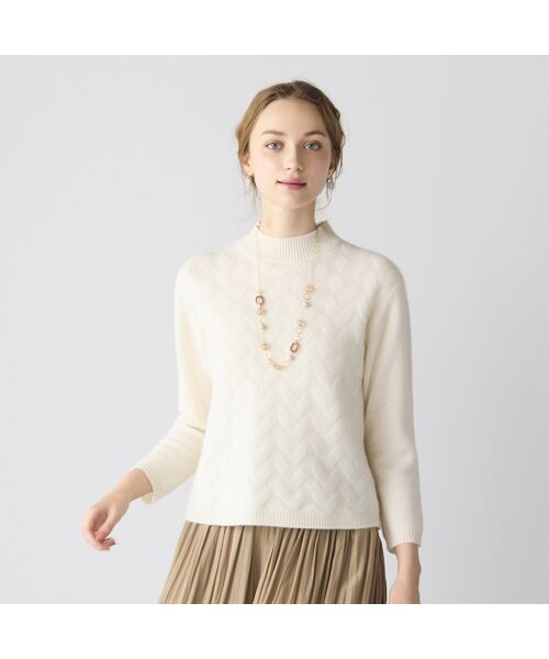 Liliane Burty ECLAT（Sサイズ） / リリアンビューティ エクラ ニット・セーター | カシミヤ7GGプルオーバーニット | 詳細4