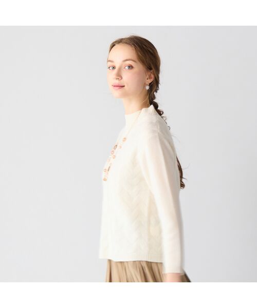 Liliane Burty ECLAT（Sサイズ） / リリアンビューティ エクラ ニット・セーター | カシミヤ7GGプルオーバーニット | 詳細5