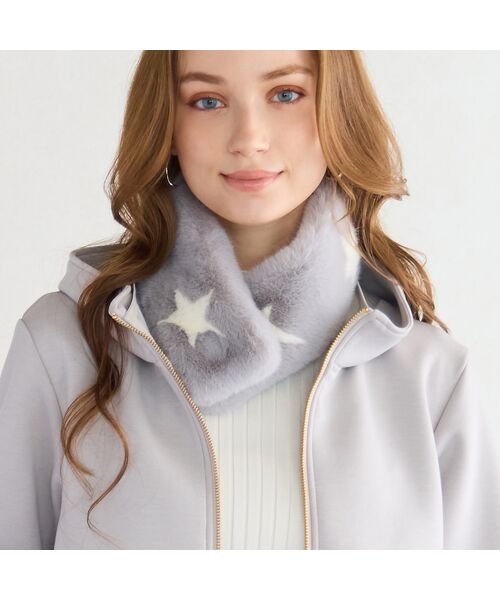 Liliane Burty ECLAT（Sサイズ） / リリアンビューティ エクラ ネックウォーマー・イヤーマフ | 【一部店舗・オンラインショップ限定】フェイクファー星ティペット | 詳細1