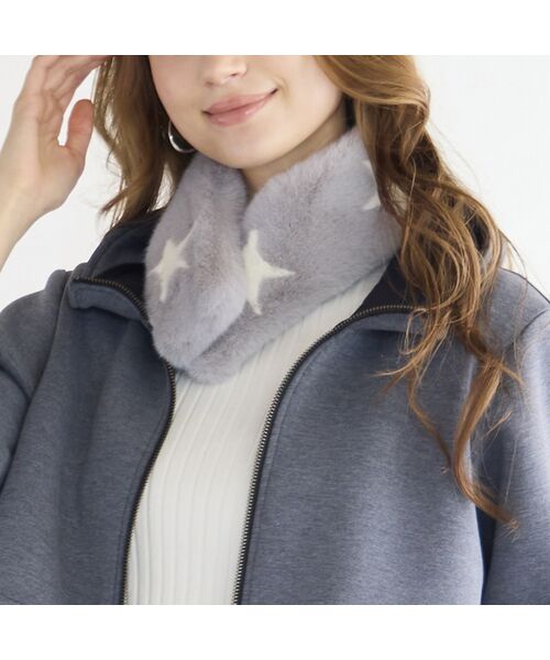 Liliane Burty ECLAT（Sサイズ） / リリアンビューティ エクラ ネックウォーマー・イヤーマフ | 【一部店舗・オンラインショップ限定】フェイクファー星ティペット | 詳細3