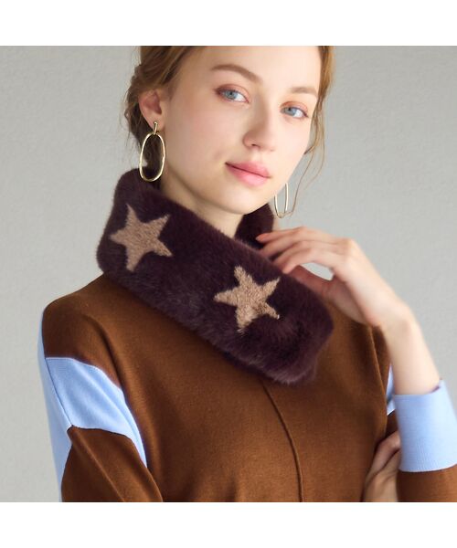 Liliane Burty ECLAT（Sサイズ） / リリアンビューティ エクラ ネックウォーマー・イヤーマフ | 【一部店舗・オンラインショップ限定】フェイクファー星ティペット | 詳細10