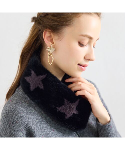 Liliane Burty ECLAT（Sサイズ） / リリアンビューティ エクラ ネックウォーマー・イヤーマフ | 【一部店舗・オンラインショップ限定】フェイクファー星ティペット | 詳細13