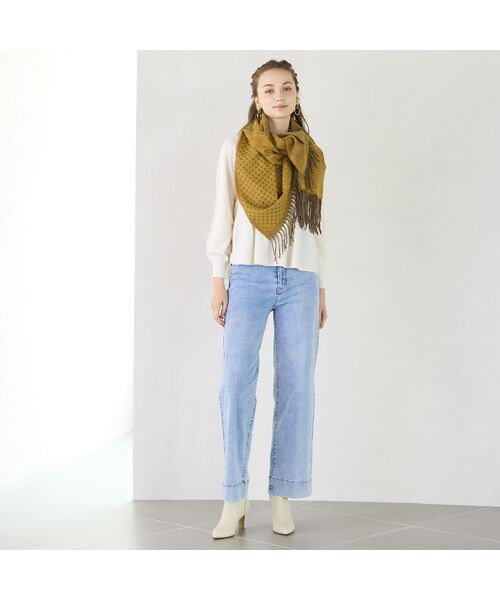 Liliane Burty ECLAT（Sサイズ） / リリアンビューティ エクラ マフラー・ショール・スヌード・ストール | 【一部店舗・オンラインショップ限定】ペイズリードットリバーシブルストール | 詳細8