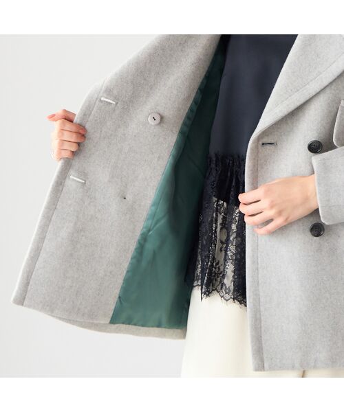 Liliane Burty ECLAT（Sサイズ） / リリアンビューティ エクラ ピーコート | コクーンスリーブミドルコート | 詳細4