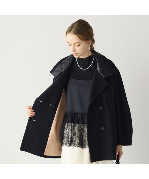 Liliane Burty ECLAT（Sサイズ） / リリアンビューティ エクラ ピーコート | コクーンスリーブミドルコート | 詳細13