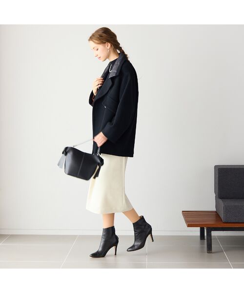 Liliane Burty ECLAT（Sサイズ） / リリアンビューティ エクラ ピーコート | コクーンスリーブミドルコート | 詳細15