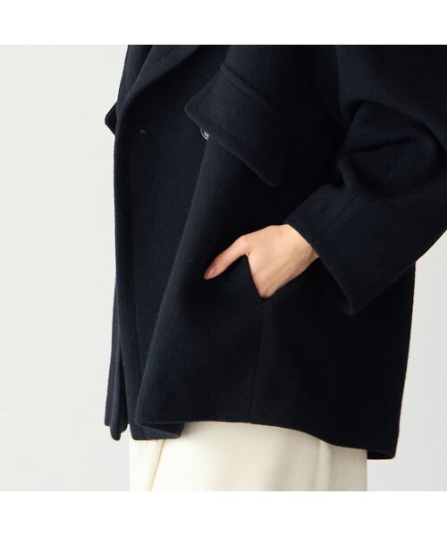 Liliane Burty ECLAT（Sサイズ） / リリアンビューティ エクラ ピーコート | コクーンスリーブミドルコート | 詳細18