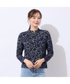 Liliane Burty ECLAT（Sサイズ） / リリアンビューティ エクラ カットソー | 【洗える】ふくれジャカードプルオーバーTシャツ