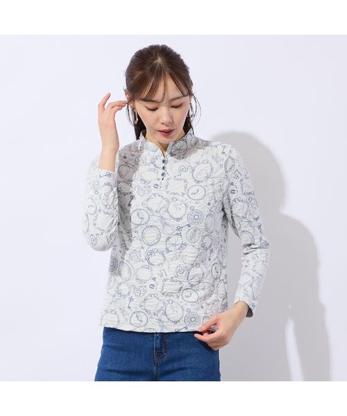 Liliane Burty ECLAT（Sサイズ） / リリアンビューティ エクラ カットソー | 【洗える】ふくれジャカードプルオーバーTシャツ | 詳細2