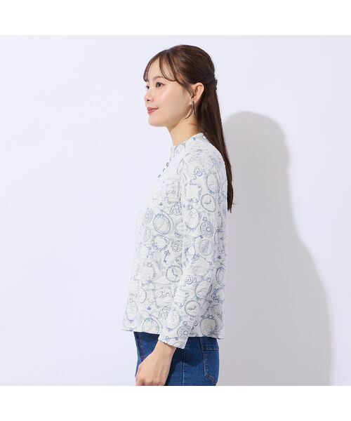 Liliane Burty ECLAT（Sサイズ） / リリアンビューティ エクラ カットソー | 【洗える】ふくれジャカードプルオーバーTシャツ | 詳細3