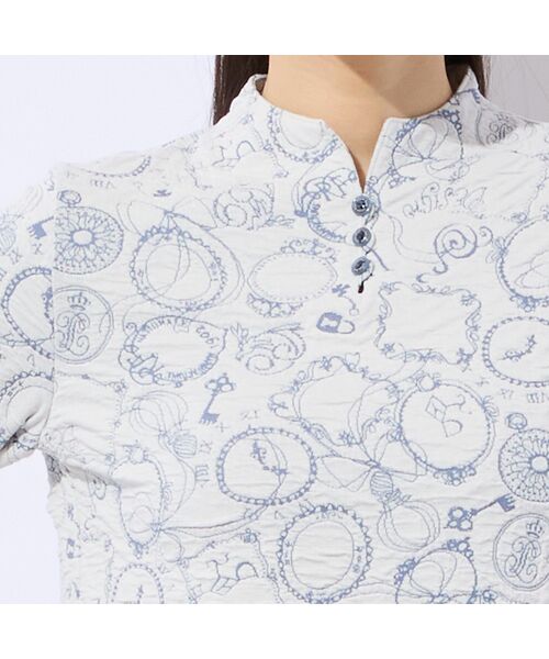 Liliane Burty ECLAT（Sサイズ） / リリアンビューティ エクラ カットソー | 【洗える】ふくれジャカードプルオーバーTシャツ | 詳細6