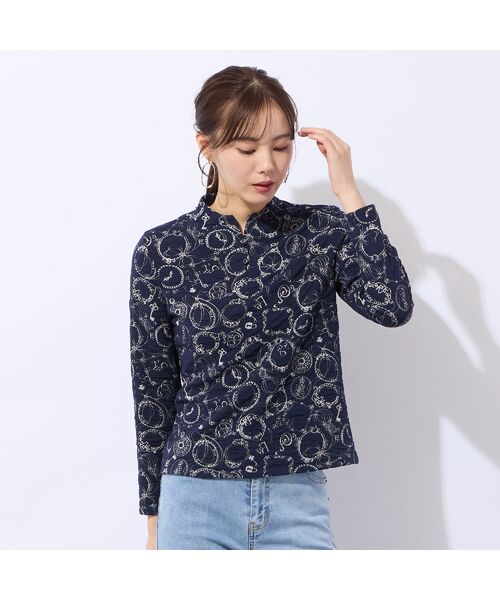 Liliane Burty ECLAT（Sサイズ） / リリアンビューティ エクラ カットソー | 【洗える】ふくれジャカードプルオーバーTシャツ | 詳細7