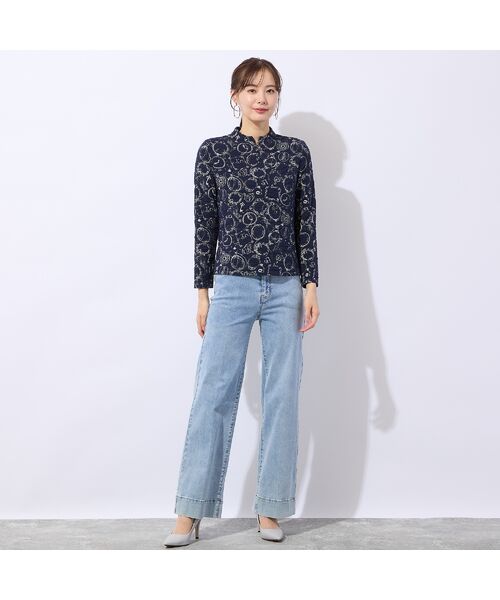 Liliane Burty ECLAT（Sサイズ） / リリアンビューティ エクラ カットソー | 【洗える】ふくれジャカードプルオーバーTシャツ | 詳細8