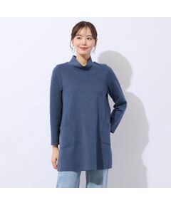 Liliane Burty ECLAT（Sサイズ） / リリアンビューティ エクラ カットソー | 【洗える/保湿性】オフタートルポケット付きチュニック