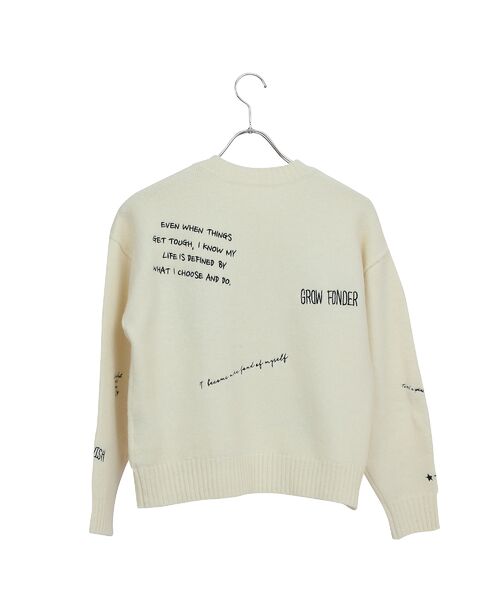 Liliane Burty ECLAT（Sサイズ） / リリアンビューティ エクラ ニット・セーター | 【洗える】カレッジ刺繍ニット | 詳細1