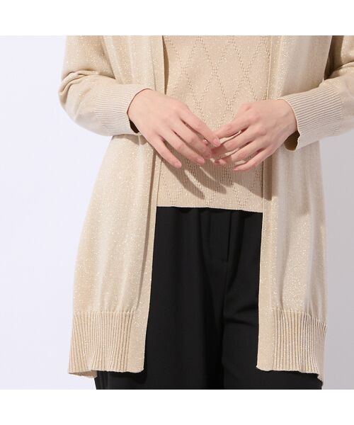 Liliane Burty ECLAT（Sサイズ） / リリアンビューティ エクラ カーディガン・ボレロ | 【アンサンブル対応】ハイゲージラメニットカーディガン | 詳細3