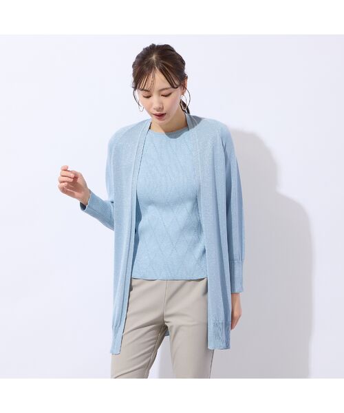 Liliane Burty ECLAT（Sサイズ） / リリアンビューティ エクラ カーディガン・ボレロ | 【アンサンブル対応】ハイゲージラメニットカーディガン | 詳細4