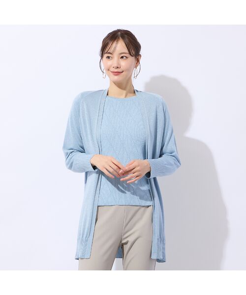 Liliane Burty ECLAT（Sサイズ） / リリアンビューティ エクラ カーディガン・ボレロ | 【アンサンブル対応】ハイゲージラメニットカーディガン | 詳細5