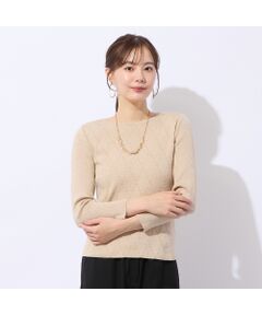 Liliane Burty ECLAT（Sサイズ） / リリアンビューティ エクラ ニット・セーター | 【アンサンブル対応】ハイゲージラメプルオーバーニット