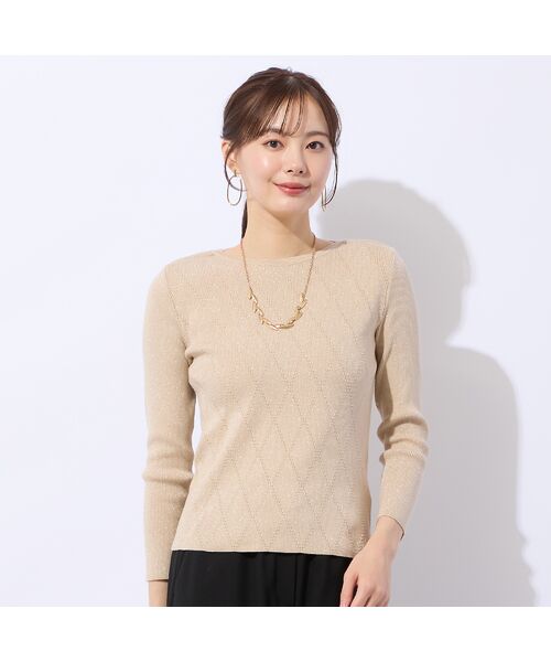 Liliane Burty ECLAT（Sサイズ） / リリアンビューティ エクラ ニット・セーター | 【アンサンブル対応】ハイゲージラメプルオーバーニット | 詳細1