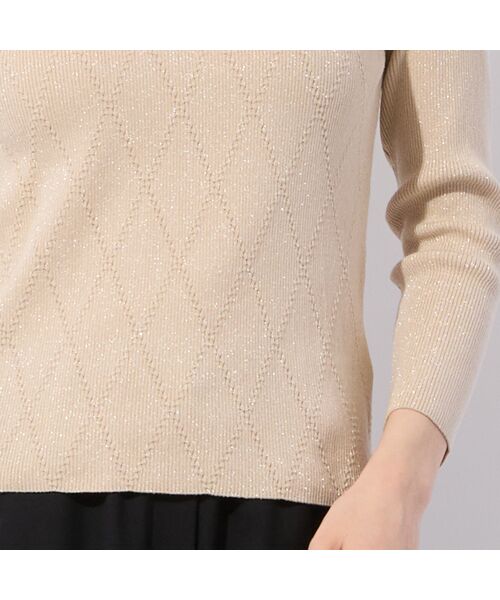 Liliane Burty ECLAT（Sサイズ） / リリアンビューティ エクラ ニット・セーター | 【アンサンブル対応】ハイゲージラメプルオーバーニット | 詳細3