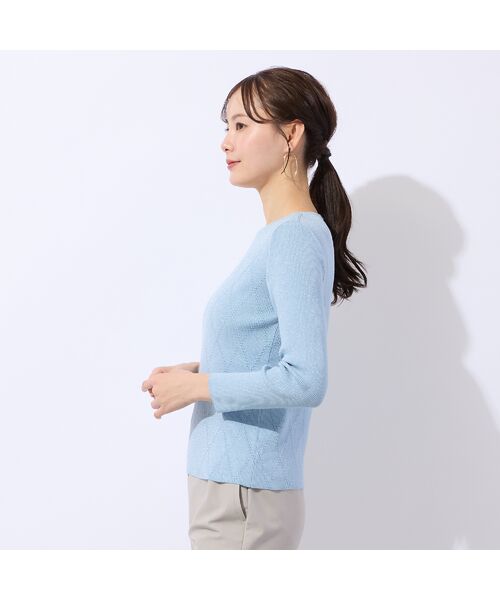 Liliane Burty ECLAT（Sサイズ） / リリアンビューティ エクラ ニット・セーター | 【アンサンブル対応】ハイゲージラメプルオーバーニット | 詳細7