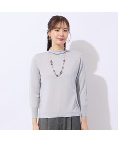 Liliane Burty ECLAT（Sサイズ） / リリアンビューティ エクラ ニット・セーター | 【アンサンブル対応】ウールシルクオフタートルニット