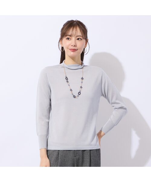 Liliane Burty ECLAT（Sサイズ） / リリアンビューティ エクラ ニット・セーター | 【アンサンブル対応】ウールシルクオフタートルニット | 詳細1