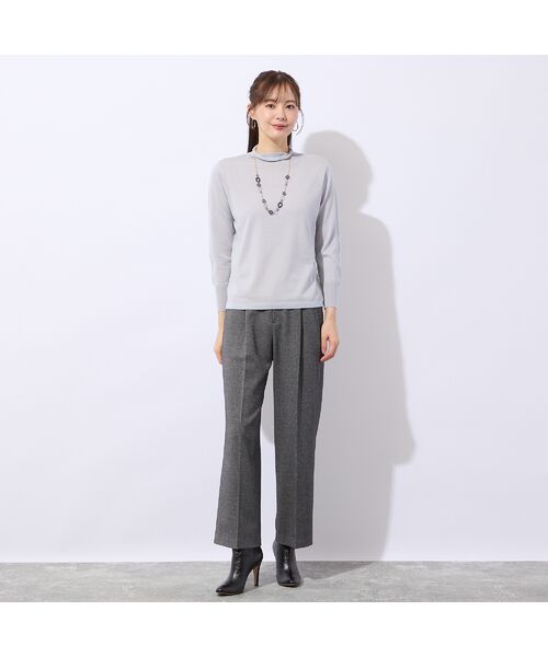 Liliane Burty ECLAT（Sサイズ） / リリアンビューティ エクラ ニット・セーター | 【アンサンブル対応】ウールシルクオフタートルニット | 詳細4